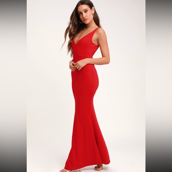Lulu’s Melora Red Sleeveless Maxi Dress - Picture 1 of 3